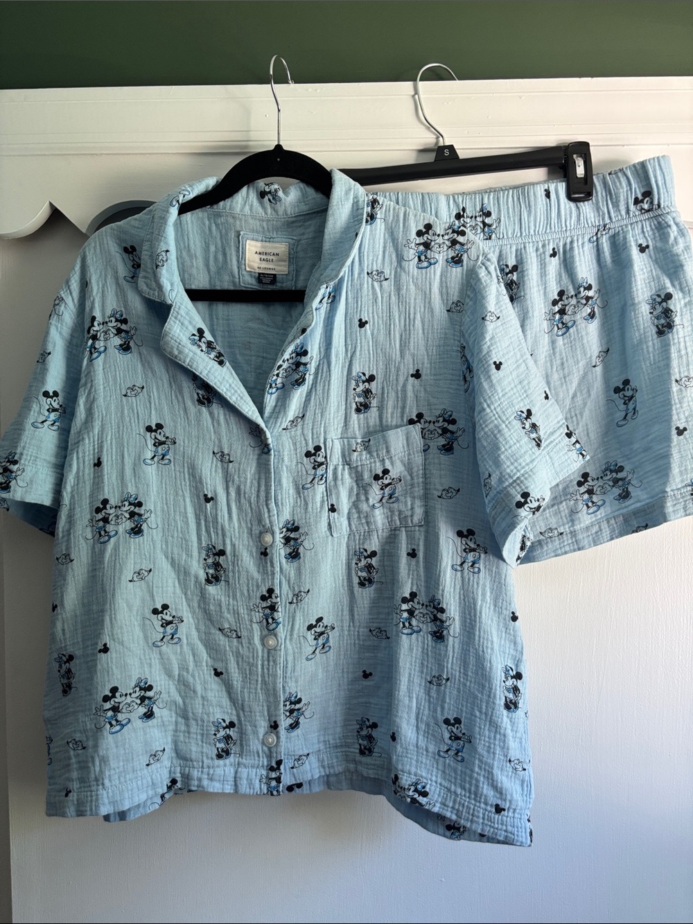 American Eagle Disney Mickey Pajama Shorts Set